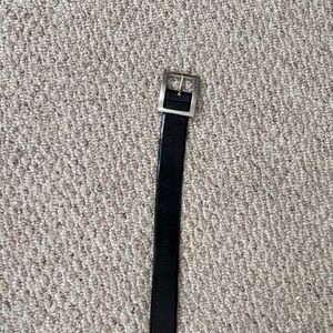 Banana Republic Black Belt with Silver Buckle